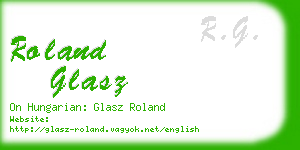 roland glasz business card